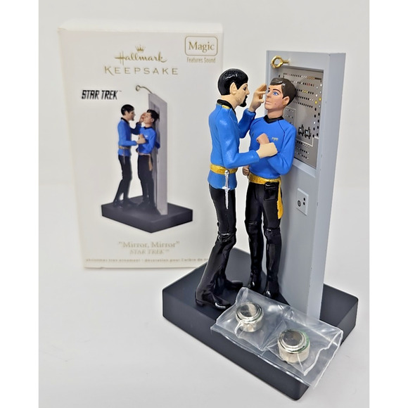 Hallmark Keepsake 2011 Magic Ornament Star Trek Mirror Mirror Spock McCoy U6 - Picture 1 of 8